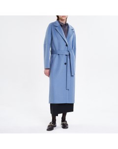Голубое пальто на поясе Comeprima