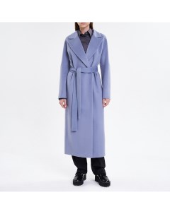 Голубое пальто с поясом Comeprima