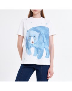 Белая футболка с медведем Akhmadullina dreams