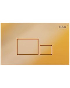 Клавиша смыва Quadro DB1519003 матовое золото D&k
