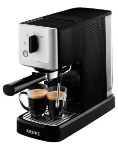 Кофеварка рожковая XP344010 1 46 кВт кофе молотый 1 1 л ручной капучинатор черный серебристый Krups