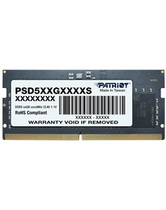 Память DDR5 SODIMM 16Gb 4800MHz CL40 1 1 В PSD516G480081S Patriot memory