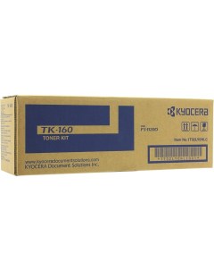 Картридж лазерный TK 160 1T02LY0NL0 черный 2500 страниц оригинальный для FS 1120D FS 1120DN ECOSYS P Kyocera
