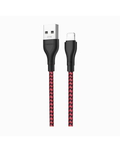 Кабель USB Lightning 8 pin 1м черный красный BX39 Borofone