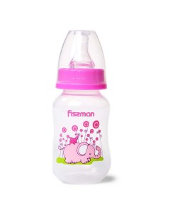 Бутылочка для кормления пластик розовая 125 мл Fissman