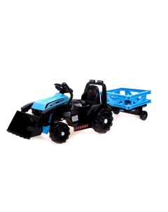 Электромобиль Трактор с прицепом цвет синий Nobrand
