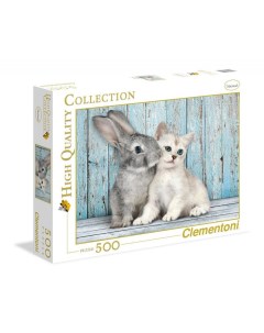 Пазл Котенок и кролик 500 элементов 35004 Clementoni