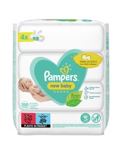 Салфетки влажные New baby детские 4 50шт Pampers