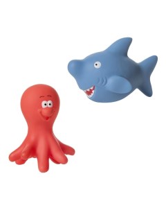 Набор игрушек для ванны осьминог и акула 2 шт Курносики