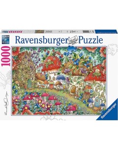 Пазл 1000 Цветочные грибные домики арт 16997 Ravensburger