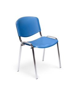 Стул UP_EChair Rio ИЗО хром пластик синий Easy chair