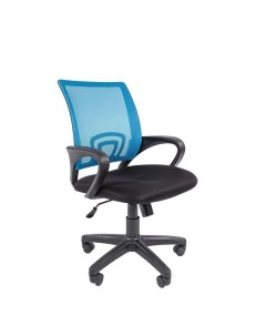 Кресло VT_EChair 304 ТС Net ткань черн сетка голубой пластик Easy chair