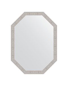 Зеркало в раме 58x78см BY 7011 волна алюминий Evoform
