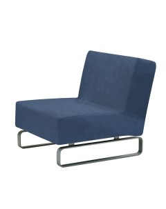 Чехол на кресло без подлокотников до 120 см Бруклин серо синий Виктория хоум декор