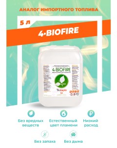 Биотопливо для биокаминов 4 Biofire 5 л Bioteplo