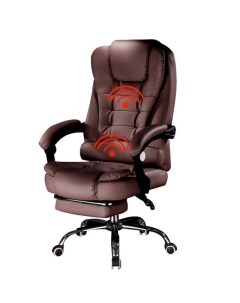 Кресло руководителя с подставкой для ног и функцией массажа Brown Luxury gift