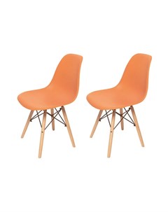 Комплект стульев 2 шт SC 001 оранжевый бежевый La room
