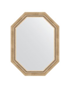 Зеркало в раме 63x83см BY 7111 состаренное серебро с плетением Evoform