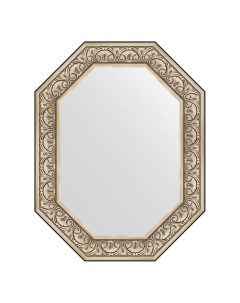 Зеркало в раме 70x90см BY 7247 барокко серебро Evoform