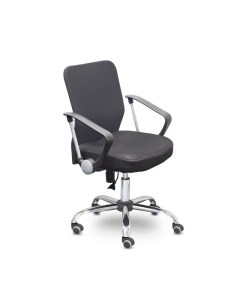 Кресло UP_EChair 203 PTW net ткань черная сетка черная хром Easy chair