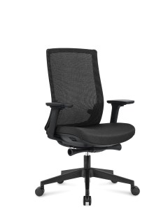 Кресло офисное Ruby black LB черный пластик черная сетка черная ткань Norden