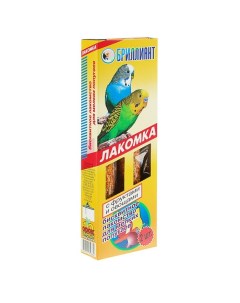 Лакомство для попугаев Лакомка фруктовый бисквит 2 шт 60 г Brilliant