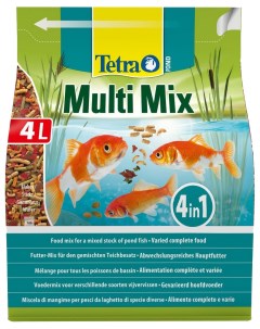 Корм для прудовых рыб Pond MultiMix палочки хлопья таблетки гаммарус 4 л Tetra