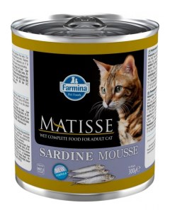 Консервы для кошек Matisse мусс с сардиной 6шт по 300г Farmina