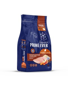 Сухой корм для собак Adult Mini для малых пород индейка рис 2 9 кг Prime ever superior