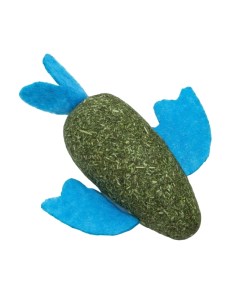 Игрушка для кошек Рыба 8х2 5 см зелено голубая Пушистое счастье
