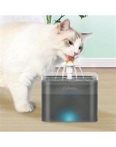 Автопоилка фонтан для кошки собаки серый 2 л Zoowell