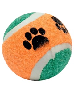 Мяч теннисный для кошек ЗооПласт Лапки 4 см 4 шт Nobrand