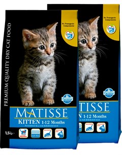 Сухой корм для котят Matisse Kitten 2 шт по 1 5 кг Farmina