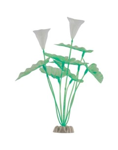 Искусственное растение для аквариума Растение XL зеленое с GLO эффектом пластик Glofish