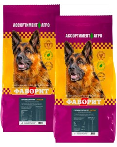 Корм для собак с чувствительным пищеварением Профессионал с рисом 2 шт по 13 кг Favorit