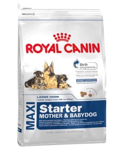 Сухой корм для щенков Maxi Starter Mother Babydog птица 15кг Royal canin