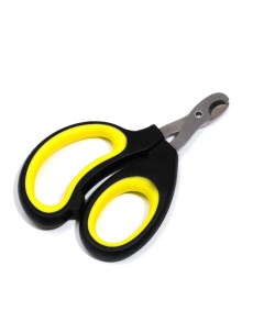Ножницы когтерезы Premium с эргономичной ручкой чёрно жёлтые Пижон