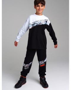 Комплект трикотажный для мальчиков фуфайка футболка с длинными рукавами брюки Playtoday tween