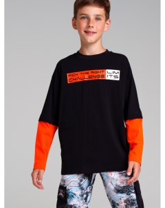 Фуфайка трикотажная для мальчиков футболка с длинными рукавами Playtoday tween