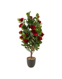 Искусственное растение Роза красная 80 см Без бренда