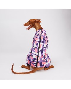 Комбинезон с замком для собак 5XL фиолетово розовый девочка Petmax