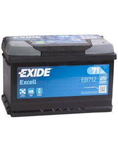 Автомобильный аккумулятор EXCELL 71 Ач обратная полярность LB3 Exide