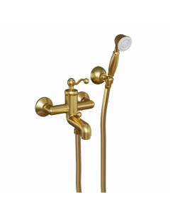 Смеситель для ванны Duomo 88PJ105 с душевой лейкой матовое золото Paini