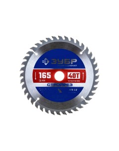 Пильный диск Стройрез, ⌀165 мм x 20 мм древесина строительная, аккуратный рез, 40Т, 1 шт. (36931-165-20-40) Зубр