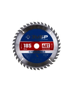 Пильный диск Стройрез, ⌀185 мм x 20 мм древесина строительная, аккуратный рез, 40Т, 1 шт. (36931-185-20-40) Зубр