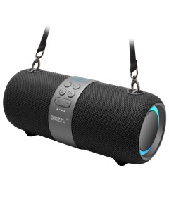 Портативная акустика GM 903B 24 Вт FM USB Bluetooth подсветка черный голубой Ginzzu