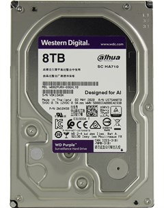 Жесткий диск HDD 8Tb Purple 3 5 7200rpm 256Mb SATA3 WD82PURX Western digital