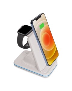 Беспроводное зарядное устройство 3in1 для iPhone Apple Watch AirPods 15W White Milliant one