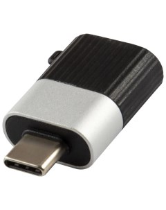 Адаптер переходник Jumper USB Type C до 3А черно серебристый Red line