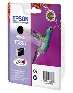 Картридж для струйного принтера C13T08014011 черный оригинал Epson
